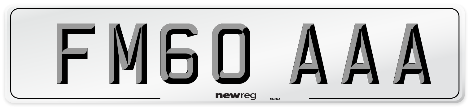 FM60 AAA Number Plate from New Reg